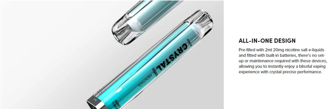 Fresh Menthol Mojito Wholesale I Vape Crystal Bar 600 Puffs 600 Disposable Vape 2% Capacity 2ml with 600 Puffs Extra Vape Pen Hookah