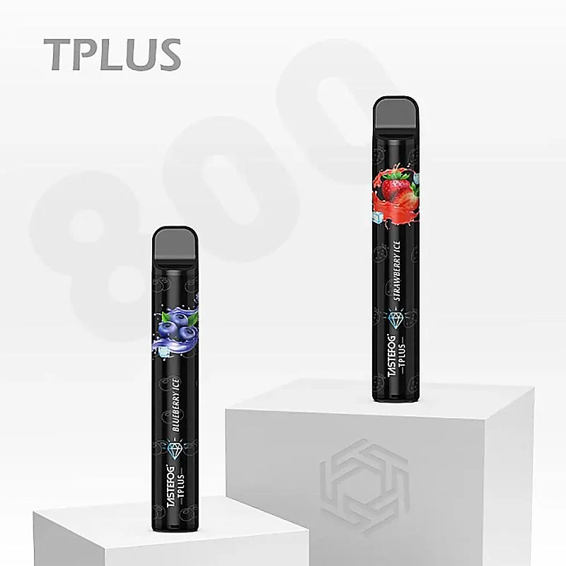 New Year Specials E Cigarette Tastefog Tplus 800 Puff Hookah Pen 3ml Fruit Flavor E-Liquid 20mg Nicotine Disposable Vape