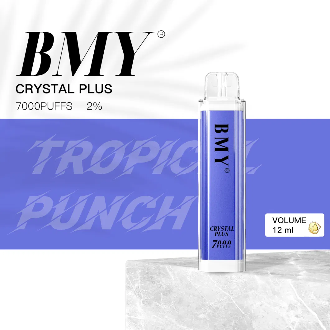 Lowest Price 7000 Puffs Crystal Plus Disposable Vape Electronic Cigarette Highly Recommend Good Quality and Taste OEM 4000 6000 Puffs Available