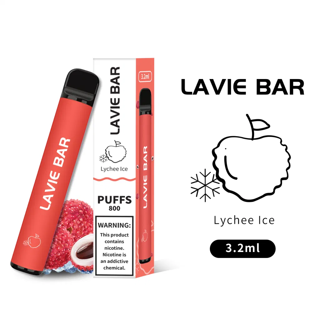 2022 Lavie Bar Zero 20mg 50mg Simple Style Disposable Vape 800 Puffs Vape Pen Disposable Vapes Puff with Tpd CE PSE Kc FDA