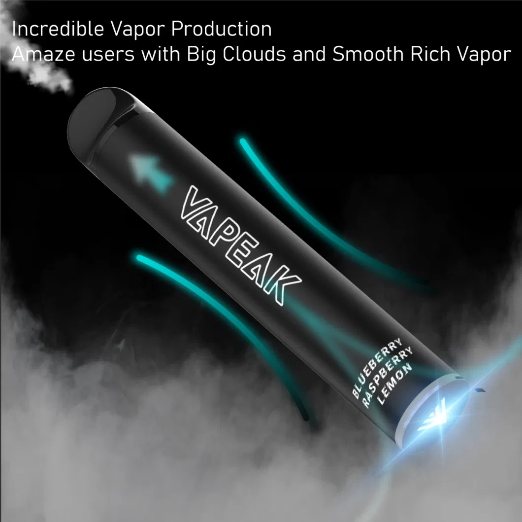 Wholesale Price Disposable Vape 2500 Puffs Vapeak Mesh06 Vape Without Nicotine 10flavors Ejuice