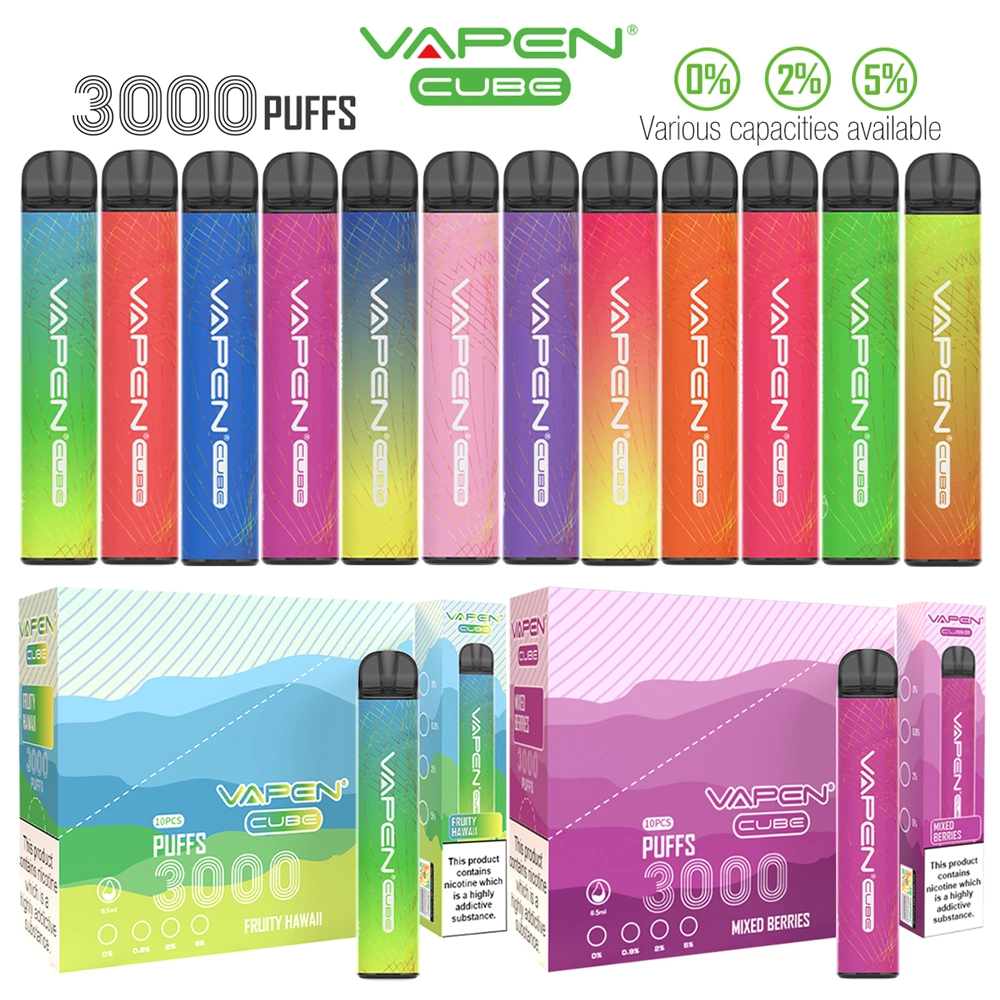 Authentic 3000 Puffs Vapen Cube Disposable Vape Puff XXL Bar Electronic Cigarette Wholesale Vapes Spanish Edition 3000puff