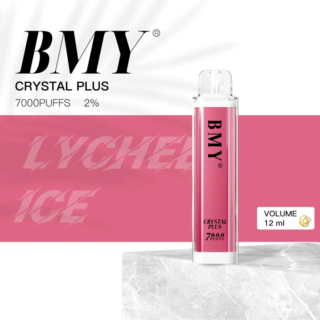 Lowest Price 7000 Puffs Crystal Plus Disposable Vape Electronic Cigarette Highly Recommend Good Quality and Taste OEM 4000 6000 Puffs Available