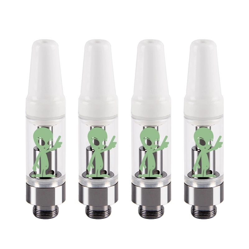 Disposable Vape 510 Atomizer Tank Ceramic Coil Thick Oil Cartridge Pen 0.5ml/1.0ml Vaporizer for 350mAh Twist Battery