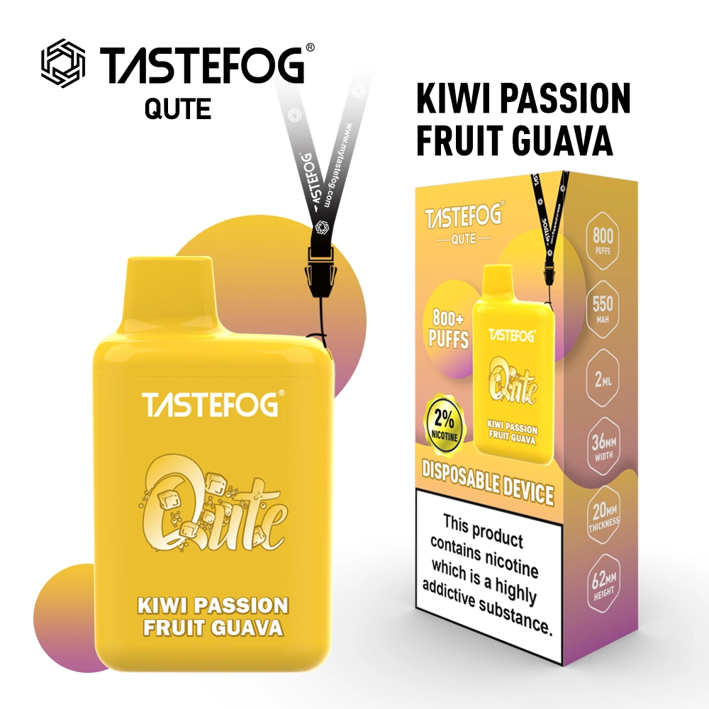 Hot Sell Tastefog Qute 800 Puffs Disposable Vape Mini Vape Pen Tpd/Ukca/CE Certifaction