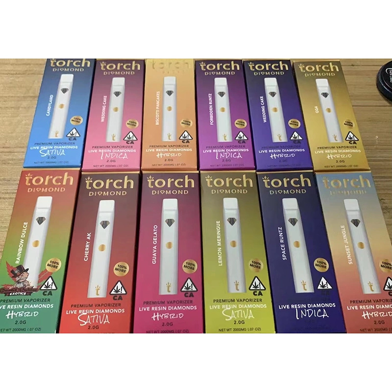 Hot Torch Diamond 2 Gram Disposable Vape Pen Pod E Cigarette Packaging Boxes