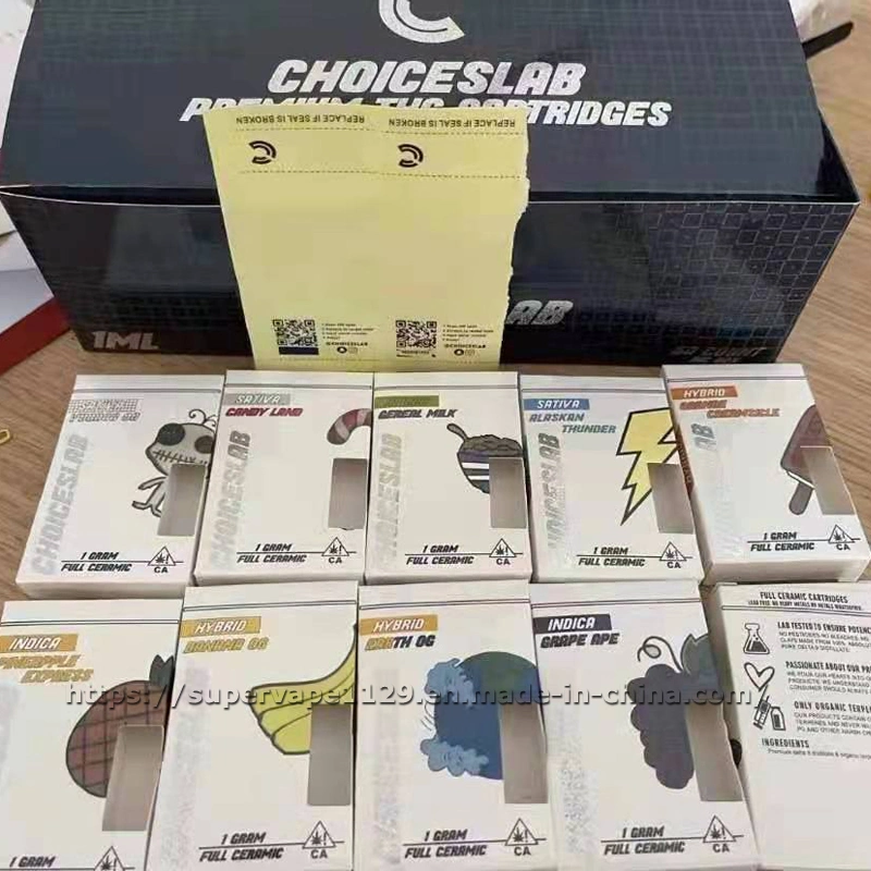 Hot Choiceslab Vape Catridges Ceramic Coil Holographic Packaging 0.8ml Empty Choiceslab Carts