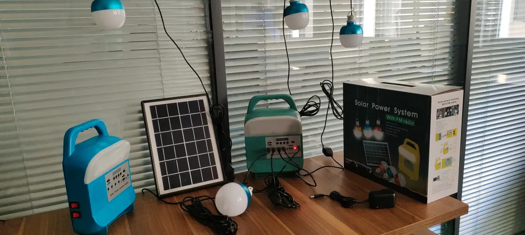 25 Watt Mobile Home Solar Lighting System with Radio and USB Charging Port Solar Light