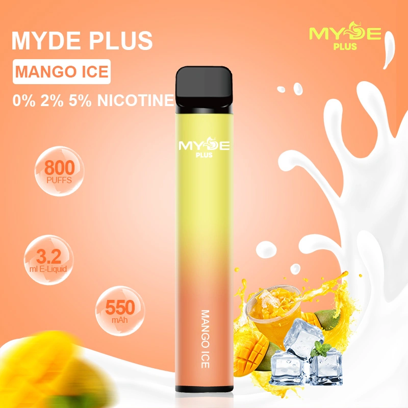 2023 New Coming Myde Multiple Fruity Flavors 800 Puffs 0% 2% 5% Nicotine Disposable Vape Pen