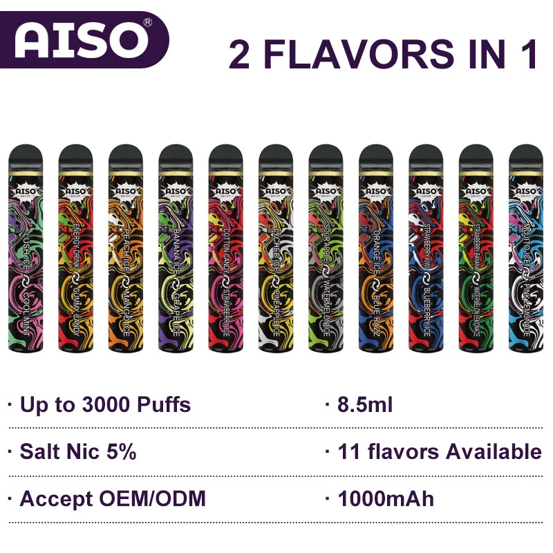 2022 New Model Aiso Switch 3000 Puffs Disposable E-Cigarette Starter Kit