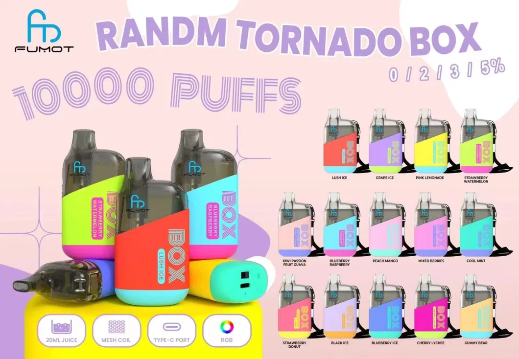 Wholesale I Vape Tornado 9K Fume Me 15000 Puffs Raz Disposable Vape with 24 Flavors Electronic Cigarette Bang King Fluum Box Vape Razz Bar Nicotine Crystal Vape