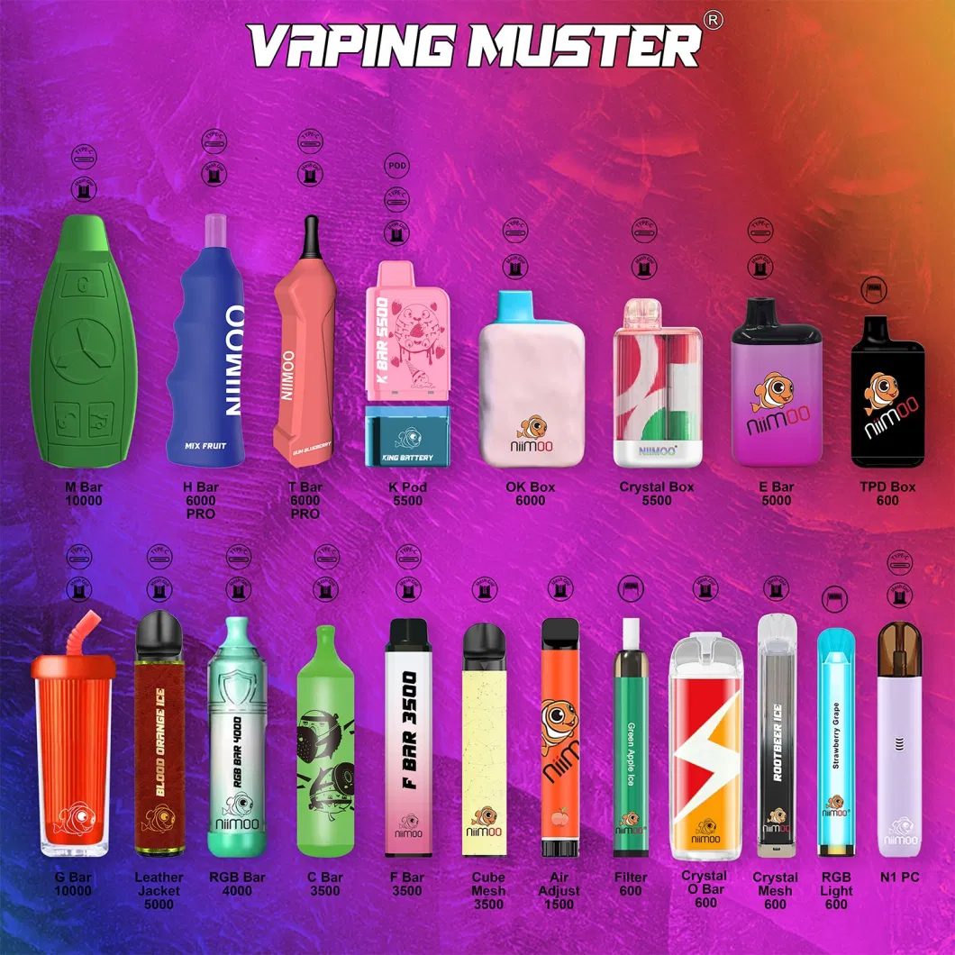 Vaping Muster Newest Wholesale Vape Market Price High Quality 6000 Puffs E-Cigarette Disposable Vape Pod