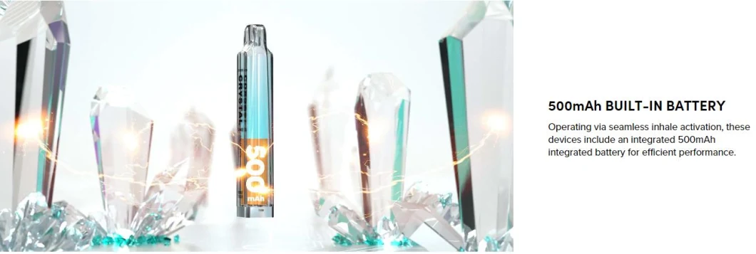 Fresh Menthol Mojito Wholesale I Vape Crystal Bar 600 Puffs 600 Disposable Vape 2% Capacity 2ml with 600 Puffs Extra Vape Pen Hookah