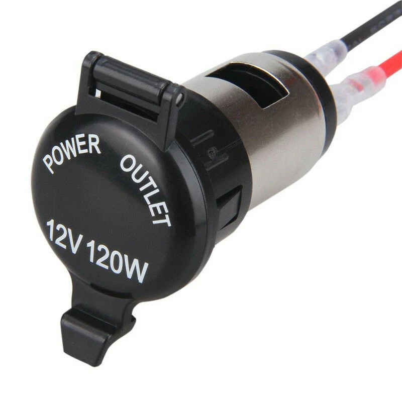 12V Cigarette Lighter Waterproof Car Power Port Outlet Socket for Car Truck Marine RV Caravan