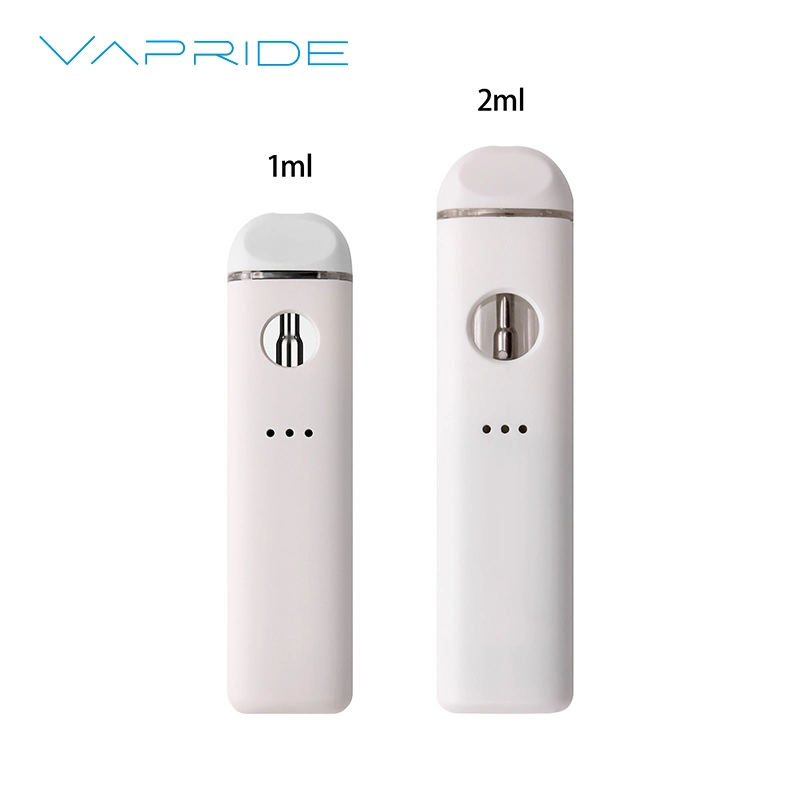 USA Ca Wholesale Custom Logo Packaging Empty 1ml 2ml Cartridge Pod Rechargeable Disposable Vape for Live Resin Rosin Hhc Thick Oil