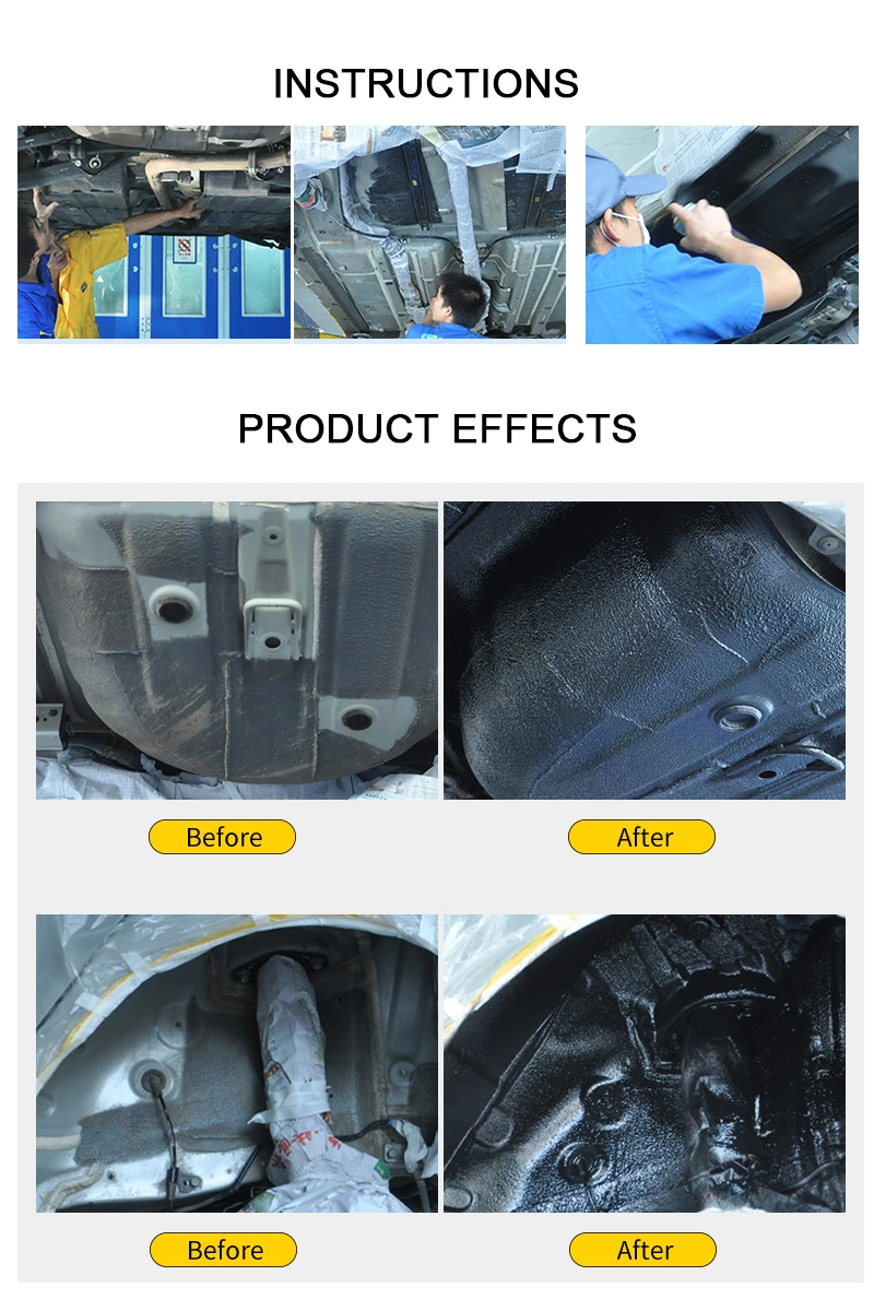 Fast Drying Car Undercoat Paint Rubberized Undercoating Aerosol Spray