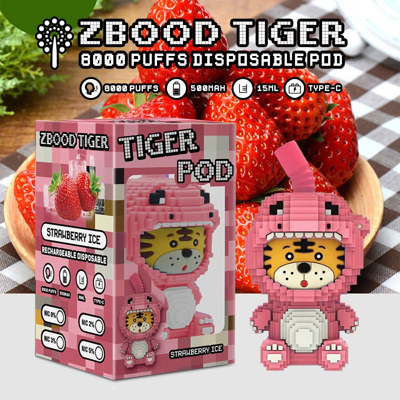 Logo Zbood Cigarette Electronic Cute Mini Mango Watermelon Non Rechargeable Sopro Cigarette Breze BS 16000 Puff Dispsoable Vape