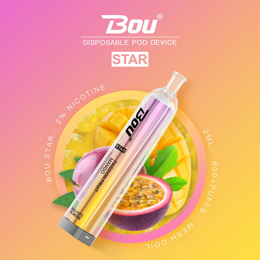 600 Puffs Tpd Grape Blueberry Mango Peach Pineapple Apple Banana Strawberry Raspberry Watermelon Passion Mint Ice Disposable Vape E-Cigarette E-Cig