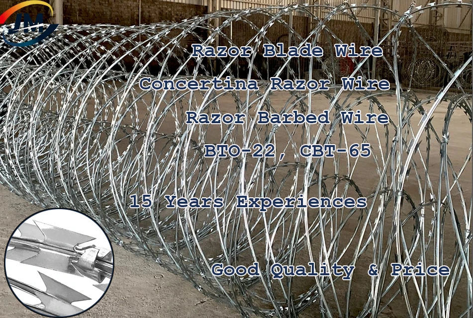 Cross Flat Spiral Galvanized Stainless Steel Welded Razor Wire Mesh/High Security Double Twist Barbed Coils Price