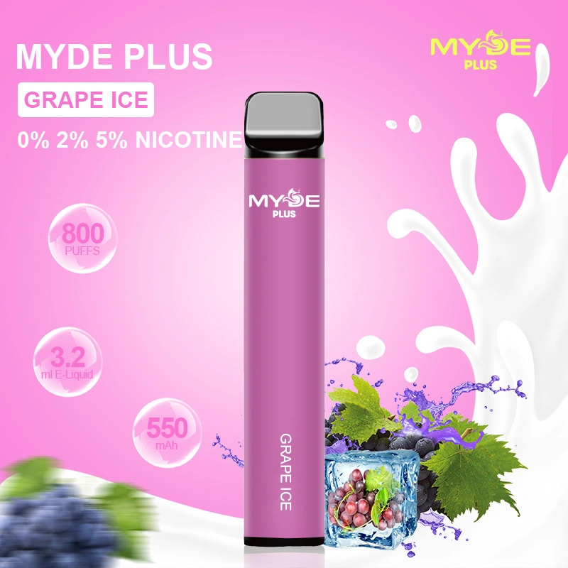 2023 New Coming Myde Multiple Fruity Flavors 800 Puffs 0% 2% 5% Nicotine Disposable Vape Pen