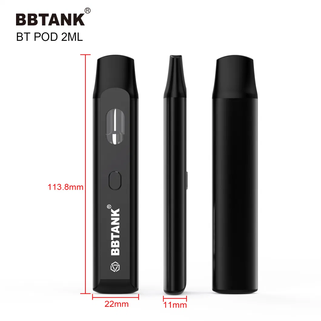 Rechargeable Type-C Fast Charger Thco Disposable Vape for 510 Live Resin Oil No Clogging 2ml Bbtank Bt Pod