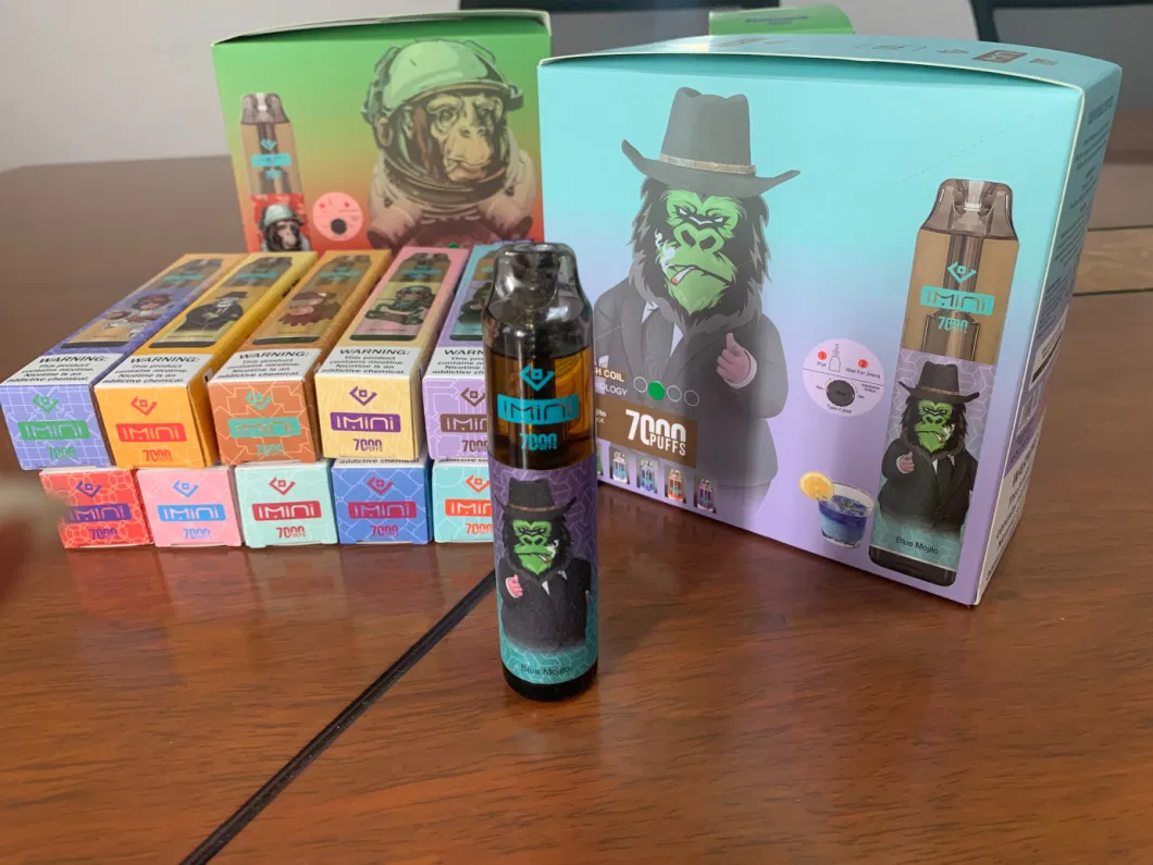 Fruit Juice Tornado E Cigarette Kit Tornado 7000 Puff 7000 7K 0/2/3/5% Rechargeable Disposable Vapes 43 Flavors Available Mesh Coil RGB Glowing Light Vapes