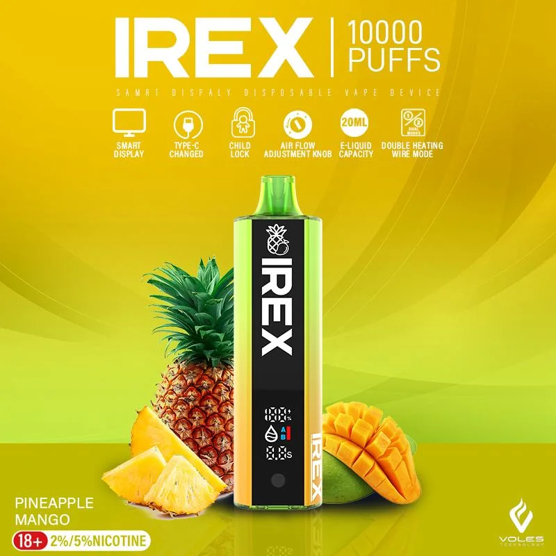 Irex 10000 Puffs Original Disposable Vape Voltbar Disposable Vape Pen Wholesale Rechargebale Battery Vape Pen