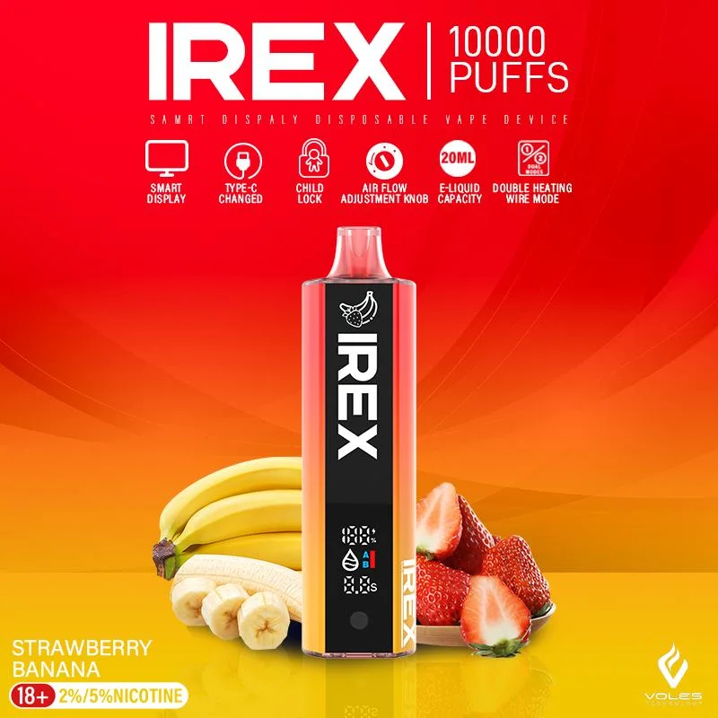 Irex 10000 Puffs Original Disposable Vape Voltbar Disposable Vape Pen Wholesale Rechargebale Battery Vape Pen