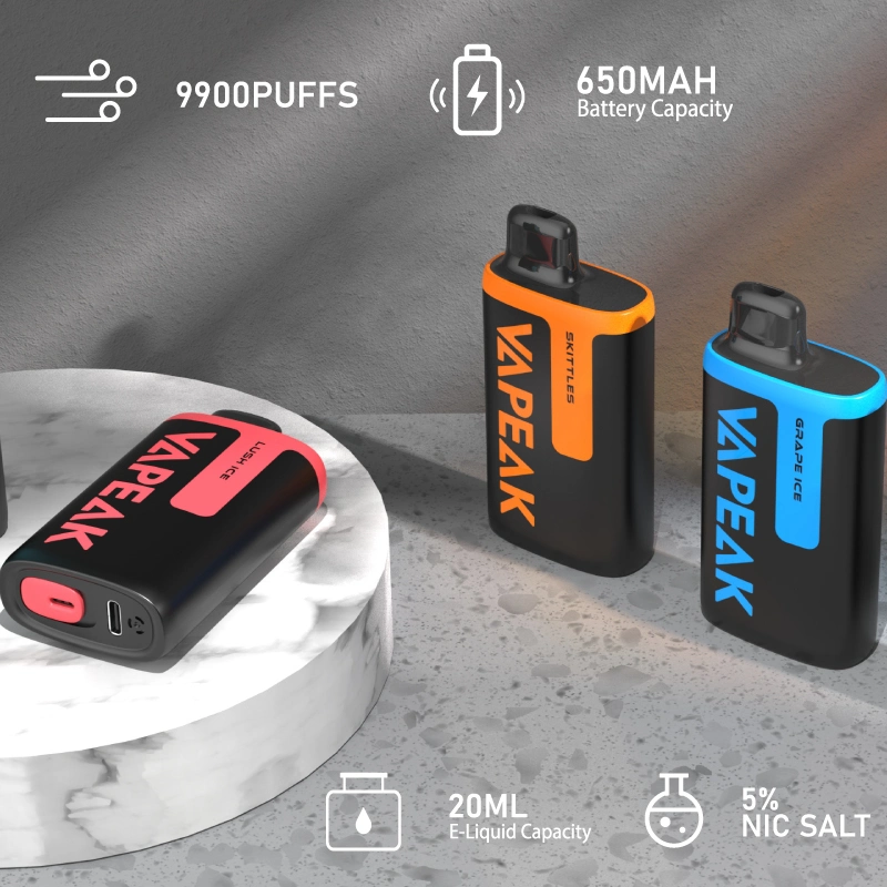 Vapeak 9900 Puffs Rechargeable Disposable Vapes Longest Lasting