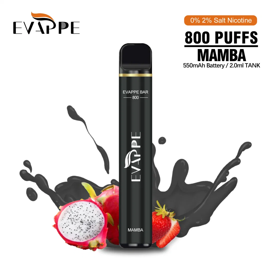 Original Evappe Bar 800 Puffs Desechable Vape Pen Precio De F&aacute; Brica Venta Al Por Mayor Buena Calidad