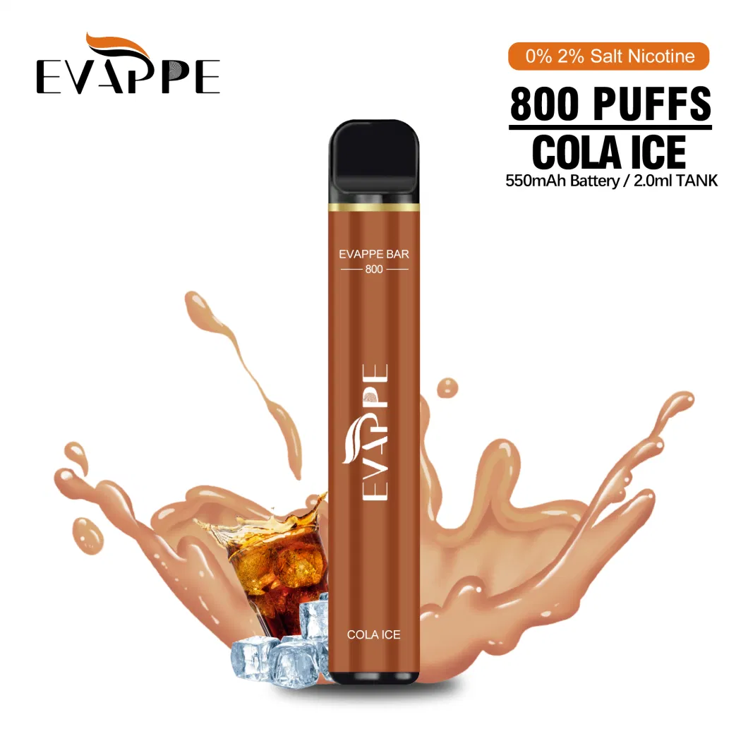 Original Evappe Bar 800 Puffs Desechable Vape Pen Precio De F&aacute; Brica Venta Al Por Mayor Buena Calidad