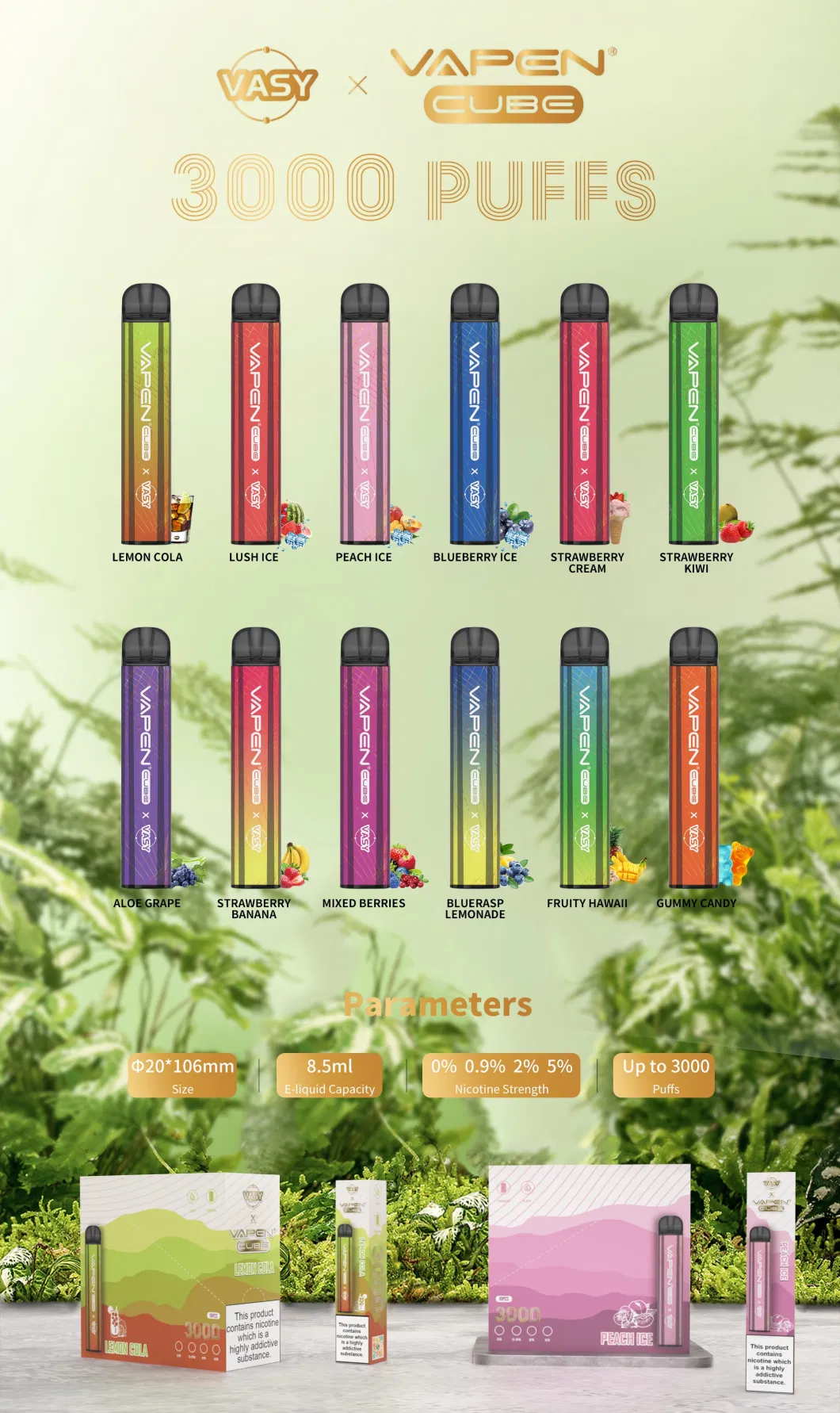 Wholesale Disposable Vape Pen Vasy Vapen Cube 3000 Puff