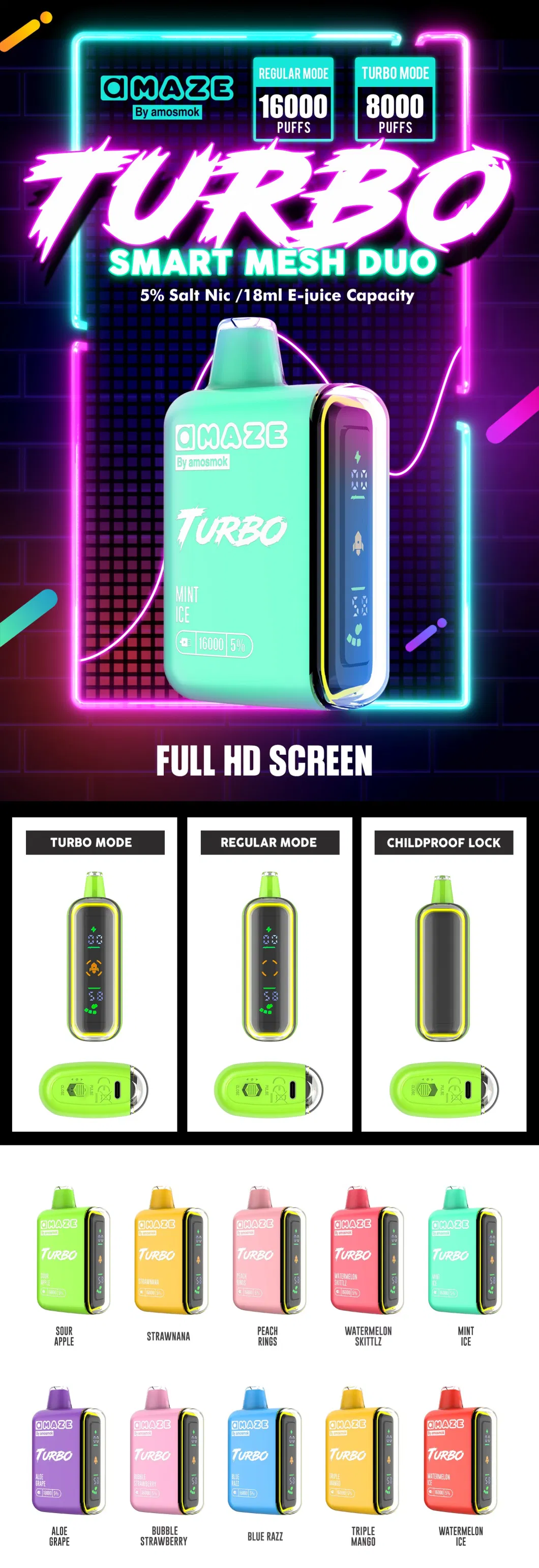 Vape 16000 Puffs LED Display Digital Vaping Mod Disposable Vape Vape 12000 Puffs E Cig Wholesale Electriic Cigarette Pod