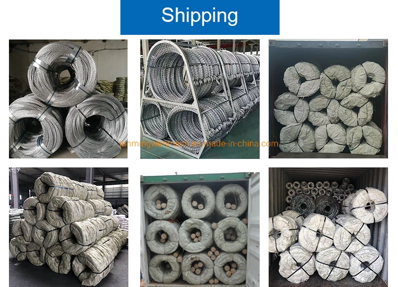 Flat Cross Razor Blade Barbed Wire Coil with 450mm 550mm 650mm Loops Galvanized Concertina Wire for Philippines