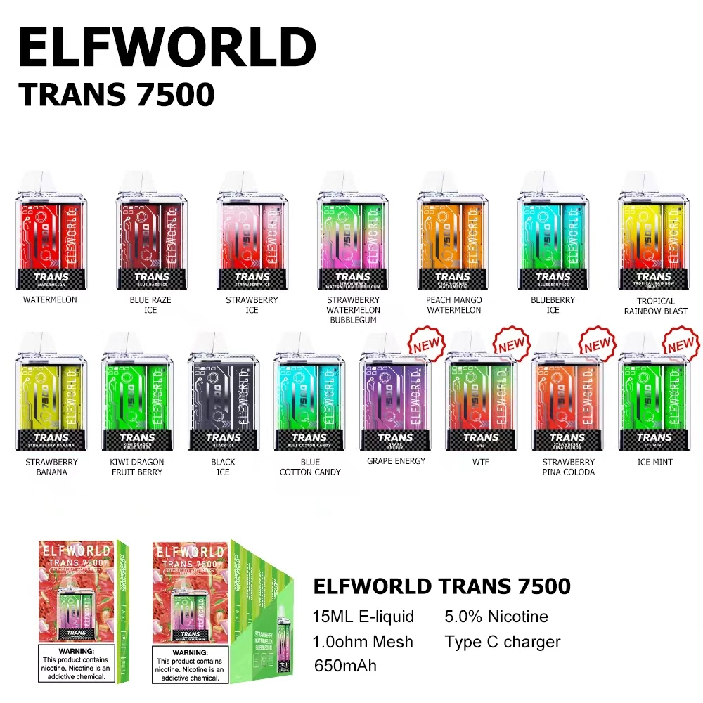 E-Cigarette Drip Tips Vape Elf Vape 7500 Puff Hotbox Disposable Rechargeable Ecigar Pods Vape 8000 Puff Vabeen E Cigarette Empty Vaporizer Pen Aroma King Vape