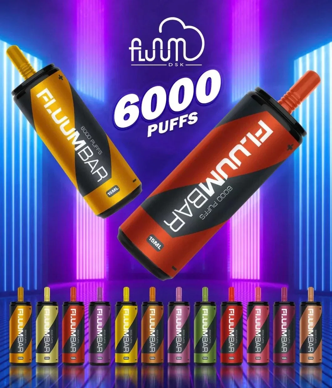 Fluum Bar Mesh15 Popular Disposable Pods Vape 6000puffs Mint Flavor OEM Service Manufacturer