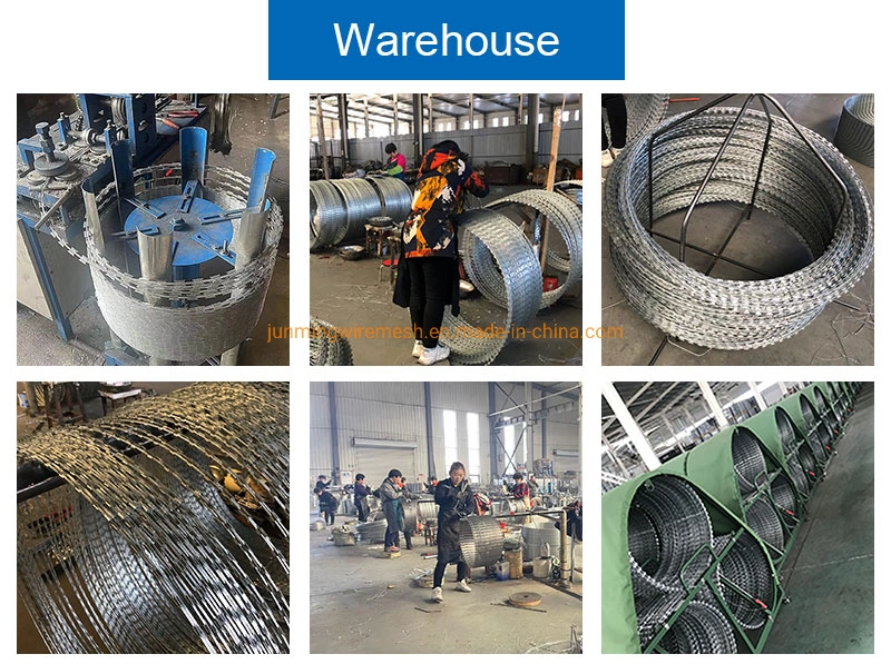 Cross Flat Spiral Galvanized Stainless Steel Welded Razor Wire Mesh/High Security Double Twist Barbed Coils Price