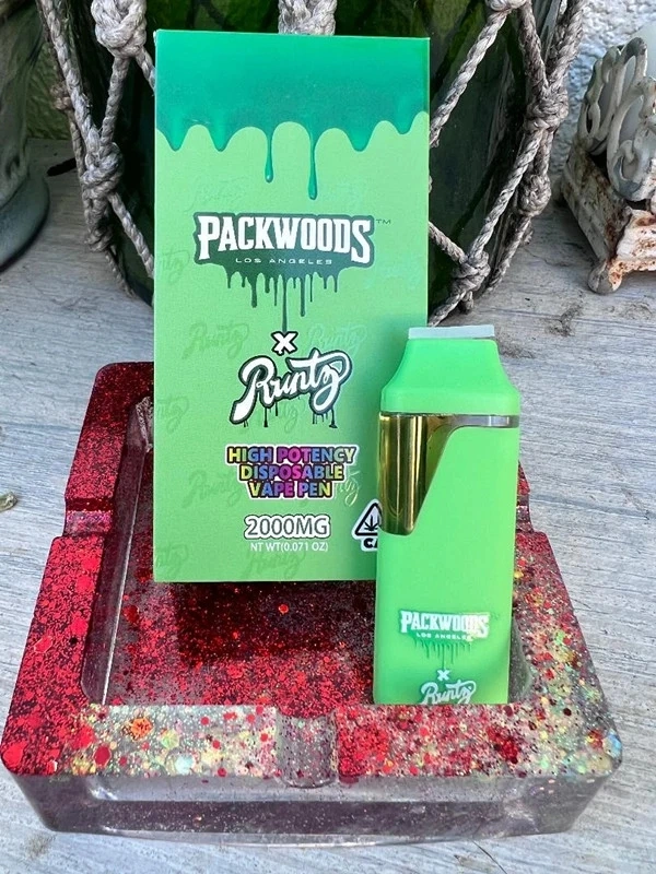 10 Flavors Packwoods X Runtz Runty Disposable Vape Pens Rechargeable 380mAh Battery 1ml 1000mg Empty Pods Thick Oil Cartridges Carts Vape with Retail Box