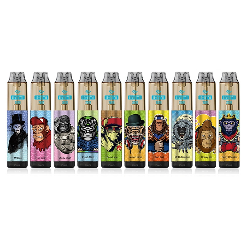 EU Spain Wholesale 7000 Puffs Gorillas E Cigarette Disposable Vape 8000 9000 Electronic Cigarette Vape Pen Recharge Airflow Adjustable 15ml 20 Flavours Device