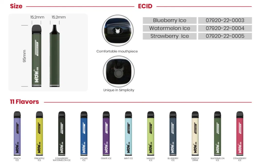 OEM/ODM Disposable Pod Vape Factory 600puffs//3000puffs/5000puffs/8000puffs/10000 Puffs/15000puffs. with Tpd Mhra CE RoHS Pmta Dgm Certificate/Monvaper