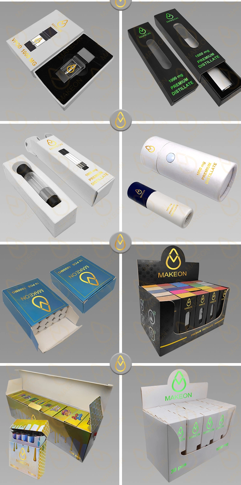 510 Atomizer Custom Atomizers 510 Thread 1ml Full Ceramic Cartridge Atomizer All Ceramic OEM Logo Packaging Print Logo Choices