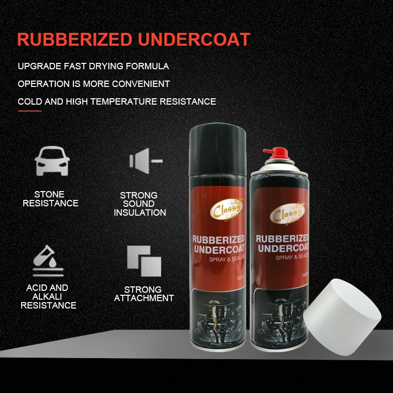 Fast Drying Car Undercoat Paint Rubberized Undercoating Aerosol Spray