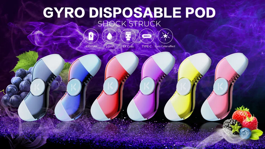 2021 Hot Sale 400mAh 2ml 2% 5% Nicotine Fruit Vape Pen Single Use 6 Flavors Full Pack Rechageable