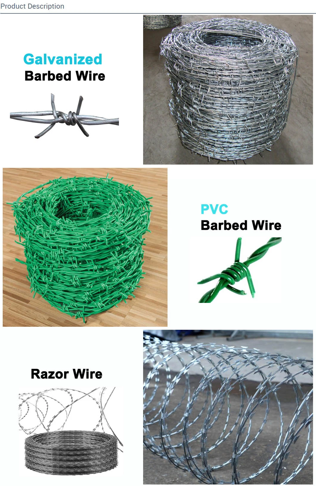 2.20mm 500m Hot Dipped Galvanized Barbed Wire Coil