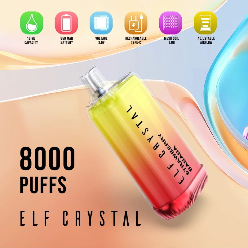 Hot Shenzhen E Cigarette Original Mr Smog Vapes Rechargeable 650mAh Battery 16ml Eliquid Puff Bar Lux Electronic Elf Crystal 8000 Puffs Vaporizers