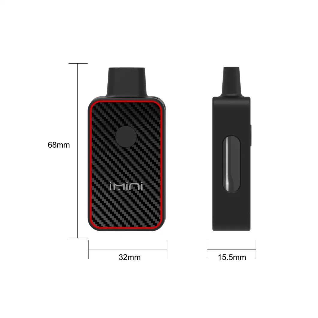 Wholesale Imini OEM Empty Diposable Vape 4ml 5ml Thick Oil Flat Tip Ceramic Coil E CIGS Diposable Pen Rechargeable Device Pods 380mAh Visual Vape Pen