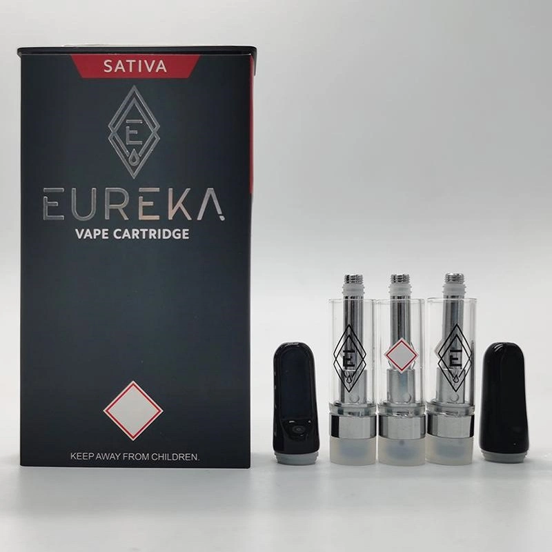 New Eureka Ceramic Vape Cartridge Packaging 510 Thread Vape Pen Cartridges 0.8ml Vaporizer Pen E Cigarettes Vape Carts Empty Oil Atomizer