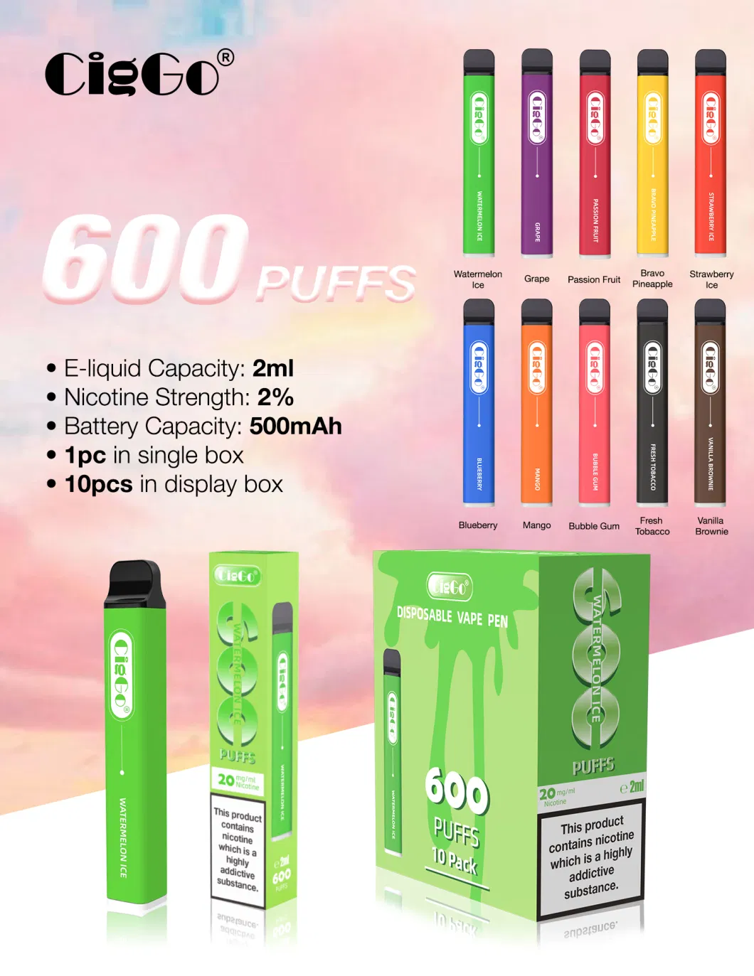 Wholesale 0 0% 0mg Zero Without None Nicotine Free Nicotine-Free Cigarro Electronico Desechables Disposable Vape Vaper Pen Pod Vapozier E Cigarette