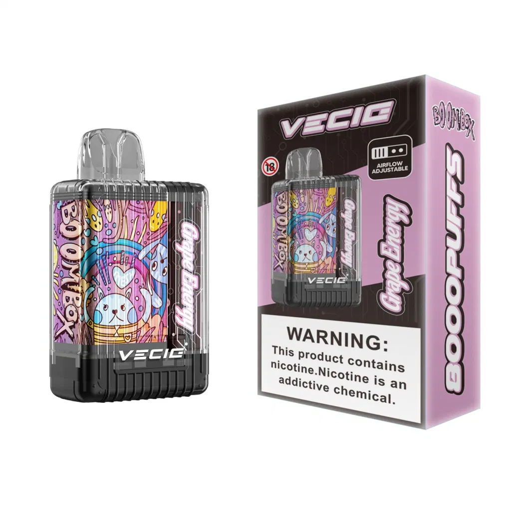 VECIG Factory Price Original Boombox 8000 puffs Disposable Vape Box Rechargeable Mesh Coil Adjustable Airflow 5% Nicotine Lost Vape Orion Bar 7500