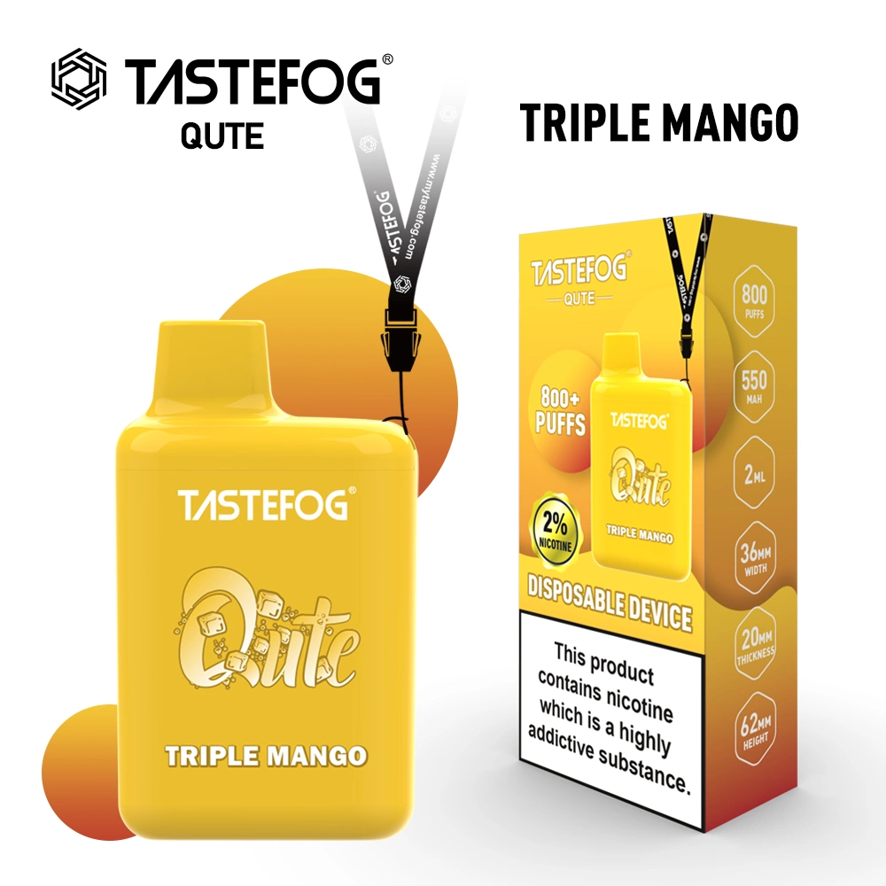 Hot Sell Tastefog Qute 800 Puffs Disposable Vape Mini Vape Pen Tpd/Ukca/CE Certifaction